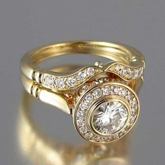 Hera Bridal Set - Solid Brass - AAA Austrian CZ - Picture 1 of 8